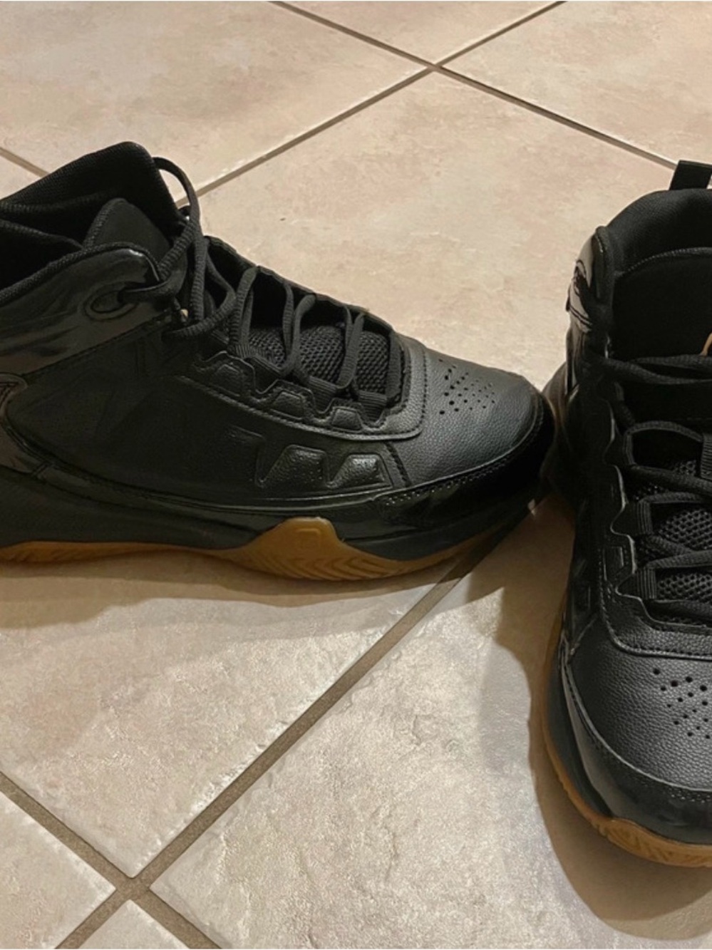 And1 Black High-Top Athletic Sneakers with Gum Sole